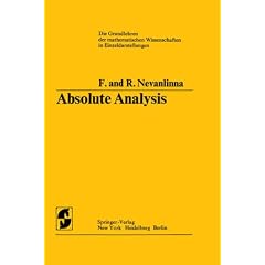 Absolute Analysis (Grundlehren der mathematischen Wissenschaften)