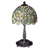 Dale Tiffany 101206 Hydrangea Mini Table Lamp, Antique Bronze and Art Glass Shade