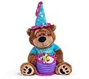 Adorable Happy Birthday Teddy Bear With Cake That Plays "Happy Birthday To You" Great Gift Item