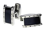 Titanium Cuff Links with Black Onyx