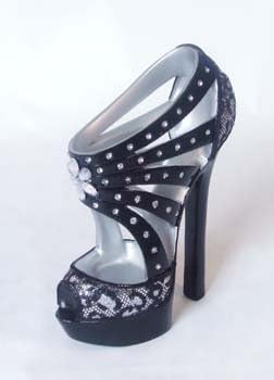 High Heel Pen/hair Brush Holder - Zebra