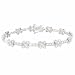 Sterling Silver 2.22 CTW Total Carat Weight simulated Diamond cz X Bar Tennis Bracelet