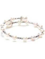 Bella Pearl Diamond Cut Bangle Bracelet