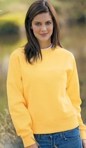 Pigment Dyed Ladies Wide Band Crewneck Sweatshirt