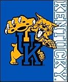 Kentucky Wildcats 50x60 Royal Plush Raschel Throw Blanket - COLLEGE ATHLETICS Sports Merchandise