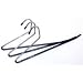 Open-End Slack Hanger Set of 6 (Chrome/Black) (6"H x 14" W)