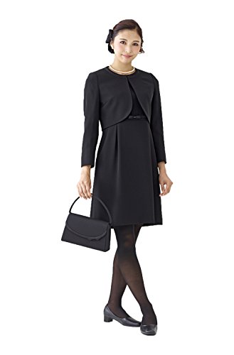 (モノワール) MONOIR 喪服 レディース 礼服 小さいサイズ 小さめ 身長150cm ブラックフォーマル アンサンブル ワンピース オールシーズン 03H43103