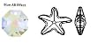 Swarovski Strass Aurora Starfish With Lazer Logo Etched 50mm # 8818-40