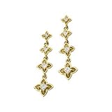 14K White or Yellow Gold Diamond Journey Earrings - 0.75 Ct. TW