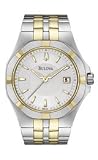 Bulova Two-tone Bracelet Brushed Silver Dial Men's watch #98B136