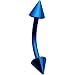 Blue Anodized Titanium Cone Eyebrow Ring