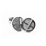 Emporio Armani Jewelry / Jewellery Ladies Precious Sterling Silver Studs / Earrings - Armani Logo Discs EG1609