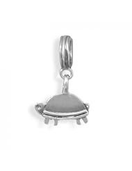 MMA Silver - Oxidized Turtle Charm Bead