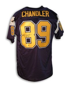 Wes Chandler Signed San Diego Chargers Throwback Jersey - Probowl 82 83 85