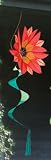Red Swinging Flower Outdoor Hanging Spinner