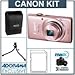 Canon PowerShot ELPH 115 IS Digital Camera, Pink - Bundle - with Camera Case, 8GB SDHC Memory Card, Flex Table Top Tripod, Mack 3 Year Extended Warranty