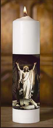 Candle - Risen Christ Candle - 3 x 12