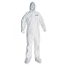 Kimberly Clark KleenGuard A10 Polypropylene Light Duty Coverall with Hood and Boots, Disposable, Elastic Wrist, 4X-Large, White (Case of 25)
