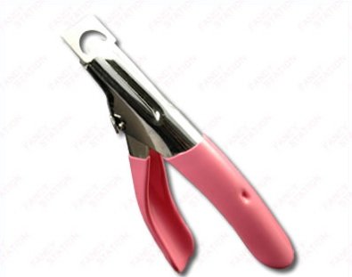 PRO IRON CLIPPER for ACRYLIC/FALSE NAILS TIP CUTTER, Pink