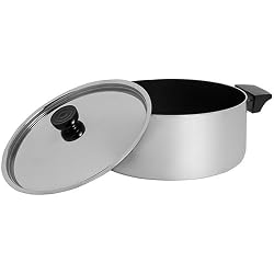 Revere Polished Aluminum 5-Quart Covered Nonstick Dutch Oven