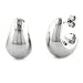 18K White Gold Graduated Bold Earrings