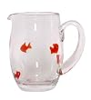 Hand Blown Glass Goldfish Creamer 6" H Set / 2