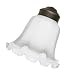 Emerson CFGRW Glass for 2.25-Inch Opening, Ribbed White, Set of 4