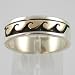14kt Gold and Sterling Silver Wave Ring by Skeets size 12, #2420