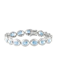 Effy Jewlery Sterling Silver Blue Topaz 7.5" Bracelet, 14.00 TCW