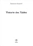 Theorie des tables, suivie de, Un malaise grammatical (French Edition)