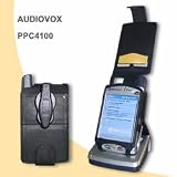 Audiovox PPC 4100 Flip Style Black Leather Case with Belt Clip By Prima Cases
