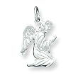 Sterling Silver Praying Angel Charm with 20 inch Sterling Silver Chain
