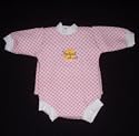 Splash About neoprene Baby Snug mini wetsuit: Pink Gingham print, Large: 3 - 6 months