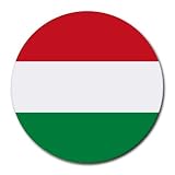 Hungary Flag Round Mouse Pad