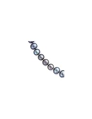 14k 7.5-8mm Black Freshwater Onion Cultured Pearl Necklace