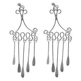 Sterling Silver Baby Chandelier with Spoon Drops Earring