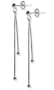 New Italian Sterling Silver Thread drop Earrings #cer004