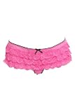 Torrid Plus Size Lace-Ruffle Peekaboo Thong - Hot Pink