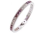 18k White Gold Diamond & Natural Sapphire Ring with Fine Millgrain Size 6 Ct.tw 0.75