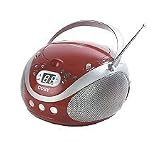 Coby CXCD241 CD Boombox with AM/FM Tuner - Red