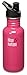 Klean Kanteen 18 oz Stainless Steel Water Bottle (Sports Cap 3.0 in Black) - Pink Anemone