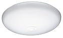 Lithonia Lighting FM 54 ACLR PIR R4 One-Light Fluorescent Flush-Mount Ceiling Fixture with Motion Sensor, White Acrylic