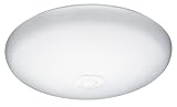 Review Lithonia Lighting FM 54 ACLR PIR R4 / Lithonia Lighting FM 54 ACLR PIR R4 One-Light Fluorescent Flush-Mount Ceiling Fixture with Motion Sensor, White Acrylic