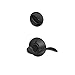 Schlage F59 ACC 622 LH Accent Interior Left-Handed Lever with Deadbolt, Matte Black (Interior Half Only)