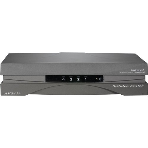 New-4-Way AV Selector With S-Video Terminals And IR Remote Control - T42808
