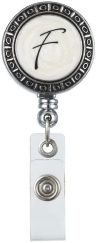 Monogram ID Badge Reel - Initially Yours "F"