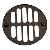 3-3/8 Oil Rubbed Bronze Shower Drain Screw-In Grill Strainer