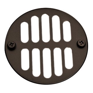 3-3/8 Oil Rubbed Bronze Shower Drain Screw-In Grill Strainer