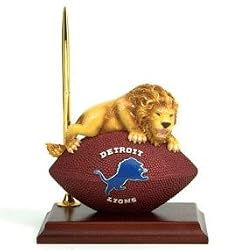 Detroit Lions Desk Clock & Pen Set - Football Sports Merchandise
