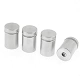 uxcell ガラススタンドオフスクリュー　コネクタ　スタンドオフ　4本入り 25mm x 16mm ステンレス鋼 広告釘ネイル　ガラス壁対応